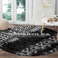 Hawaii Papakolea Born And Raised Round Carpet Hawaiian Tribal Pattern