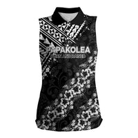 Hawaii Papakolea Born And Raised Women Sleeveless Polo Shirt Hawaiian Tribal Pattern