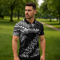 Hawaii Papakolea Born And Raised Zipper Polo Shirt Hawaiian Tribal Pattern