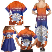 Marshall Islands Fishermen's Day Family Matching Summer Maxi Dress and Hawaiian Shirt It's Fishing Time LT05 - Polynesian Pride