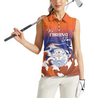 Marshall Islands Fishermen's Day Women Sleeveless Polo Shirt It's Fishing Time LT05 - Polynesian Pride