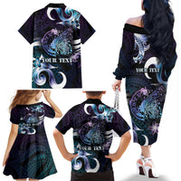 Personalised Polynesia Suicide Prevention Awareness Family Matching Off The Shoulder Long Sleeve Dress and Hawaiian Shirt No Story Should End Too Soon LT05 - Polynesian Pride