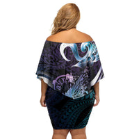 Personalised Polynesia Suicide Prevention Awareness Family Matching Off Shoulder Short Dress and Hawaiian Shirt No Story Should End Too Soon LT05 - Polynesian Pride