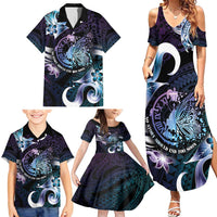 Personalised Polynesia Suicide Prevention Awareness Family Matching Summer Maxi Dress and Hawaiian Shirt No Story Should End Too Soon LT05 - Polynesian Pride