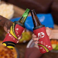 Papua New Guinea 50th Independence Anniversary 4 in 1 Can Cooler Tumbler Special Style Red Version - Polynesian Pride