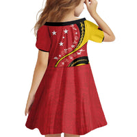 Papua New Guinea 50th Independence Anniversary Family Matching Summer Maxi Dress and Hawaiian Shirt Special Style Red Version LT05 - Polynesian Pride