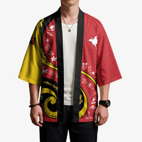 Papua New Guinea Independence Kimono Special Style Red Version LT05 - Polynesian Pride