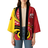 Papua New Guinea Independence Kimono Special Style Red Version LT05 - Polynesian Pride