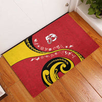 Papua New Guinea Independence Rubber Doormat Special Style Red Version LT05 - Polynesian Pride