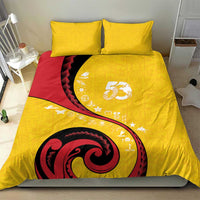 Papua New Guinea Independence Bedding Set Special Style Yellow Version LT05 - Polynesian Pride