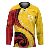 Papua New Guinea 50th Independence Anniversary Hockey Jersey Special Style Yellow Version - Polynesian Pride