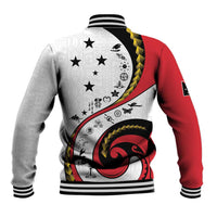 Papua New Guinea Independence Baseball Jacket Special Style White Version LT05 - Polynesian Pride