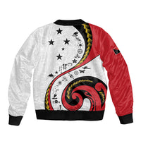 Papua New Guinea Independence Bomber Jacket Special Style White Version LT05 - Polynesian Pride