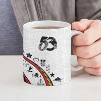 Papua New Guinea 50th Independence Anniversary Ceramic Mug Special Style White Version - Polynesian Pride