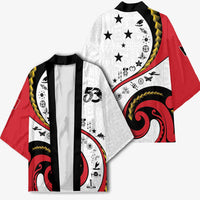 Papua New Guinea 50th Independence Anniversary Kimono Special Style White Version - Polynesian Pride