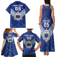 Toa Samoa Rugby Custom Family Matching Tank Maxi Dress and Hawaiian Shirt Samoan Pride With Tribal Pattern LT05 - Polynesian Pride