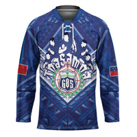 Toa Samoa Rugby Custom Hockey Jersey Samoan Pride With Tribal Pattern - Polynesian Pride