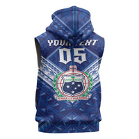 Toa Samoa Rugby Custom Sleeveless Hoodie Samoan Pride With Tribal Pattern - Polynesian Pride