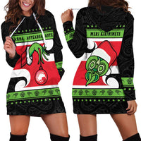 New Zealand Funny Christmas Hoodie Dress Maori Tiki LT05 - Polynesian Pride