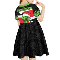 New Zealand Funny Christmas Kid Short Sleeve Dress Maori Tiki LT05 - Polynesian Pride
