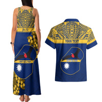 Personalised Repubrikin Naoero Independence Day Couples Matching Tank Maxi Dress and Hawaiian Shirt Tamanu With Coat Of Arms LT05 - Polynesian Pride