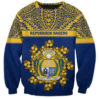 Personalised Repubrikin Naoero Independence Day Sweatshirt Tamanu With Coat Of Arms LT05 Unisex Yellow - Polynesian Pride