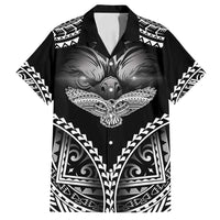 Hawaiian Hawk Family Matching Long Sleeve Bodycon Dress and Hawaiian Shirt Polynesian Pattern Style