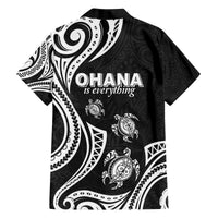 Hawaii Ohana Means Family Family Matching Off The Shoulder Long Sleeve Dress and Hawaiian Shirt Sea Turtle Polynesian Style LT05 - Polynesian Pride