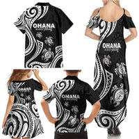 Hawaii Ohana Means Family Family Matching Summer Maxi Dress and Hawaiian Shirt Sea Turtle Polynesian Style LT05 - Polynesian Pride