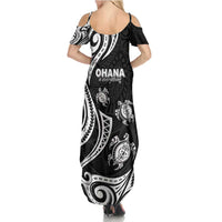 Hawaii Ohana Means Family Family Matching Summer Maxi Dress and Hawaiian Shirt Sea Turtle Polynesian Style LT05 - Polynesian Pride