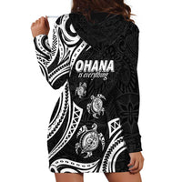 Hawaii Ohana Means Family Hoodie Dress Sea Turtle Polynesian Style LT05 - Polynesian Pride