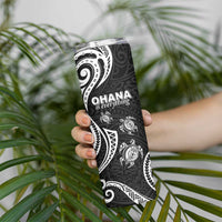 Hawaii Ohana Means Family Skinny Tumbler Sea Turtle Polynesian Style LT05 - Polynesian Pride