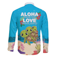 Ohana Hawaii Family Matching Off The Shoulder Long Sleeve Dress and Hawaiian Shirt Kawaii Family Turtle LT05 - Polynesian Pride