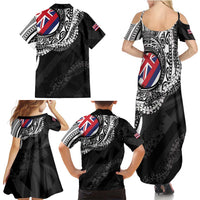 Hawaii King Flag Family Matching Summer Maxi Dress and Hawaiian Shirt Hawaiian Maile Lei LT05 - Polynesian Pride