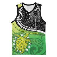 Personalised New Zealand Cook Islands Basketball Jersey Maori Tiki With Circle Stars Turtle LT05 Unisex Multicolor - Polynesian Pride