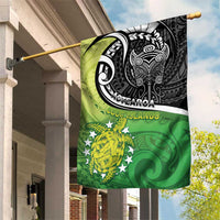 New Zealand Cook Islands Garden Flag Maori Tiki With Circle Stars Turtle LT05 House Flag Multicolor - Polynesian Pride