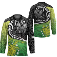 Personalised New Zealand Cook Islands Hockey Jersey Maori Tiki With Circle Stars Turtle LT05 - Polynesian Pride