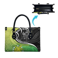 New Zealand Cook Islands Leather Bag Maori Tiki With Circle Stars Turtle LT05 - Polynesian Pride