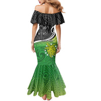 Personalised New Zealand Cook Islands Mermaid Dress Maori Tiki With Circle Stars Turtle LT05 - Polynesian Pride