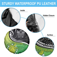 New Zealand Cook Islands Spare Tire Cover Maori Tiki With Circle Stars Turtle LT05 - Polynesian Pride