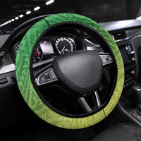 New Zealand Cook Islands Steering Wheel Cover Maori Tiki With Circle Stars Turtle LT05 Universal Fit Multicolor - Polynesian Pride
