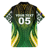 Custom Cook Islands Rugby Family Matching Mermaid Dress and Hawaiian Shirt Unique Style Green Version LT05 - Polynesian Pride