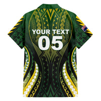 Custom Cook Islands Rugby Family Matching Off Shoulder Short Dress and Hawaiian Shirt Unique Style Black Version LT05 - Polynesian Pride