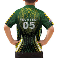 Custom Cook Islands Rugby Family Matching Summer Maxi Dress and Hawaiian Shirt Unique Style Black Version LT05 - Polynesian Pride