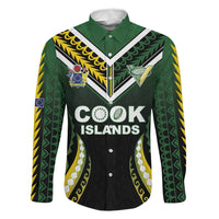 Custom Cook Islands Rugby Family Matching Summer Maxi Dress and Hawaiian Shirt Unique Style Black Version LT05 Dad's Shirt - Long Sleeve Black - Polynesian Pride