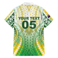 Custom Cook Islands Rugby Family Matching Puletasi and Hawaiian Shirt Unique Style White Version - Polynesian Pride