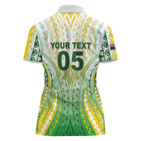 Custom Cook Islands Rugby Women Polo Shirt Unique Style White Version - Polynesian Pride