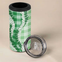 Green Hawaii Palaka 4 in 1 Can Cooler Tumbler Hawaiian Honohono Lei LT05 - Polynesian Pride