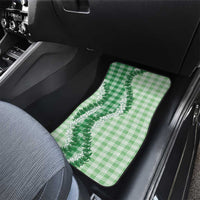 Green Hawaii Palaka Car Mats Hawaiian Honohono Lei