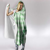 Green Hawaii Palaka Hooded Blanket Hawaiian Honohono Lei